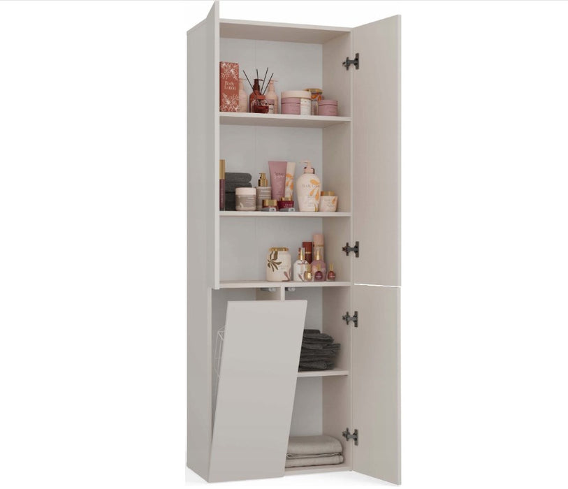 BATHROOM CABINET NEL DD 1K BASKET CASMERE COLOUR LONG DOORS