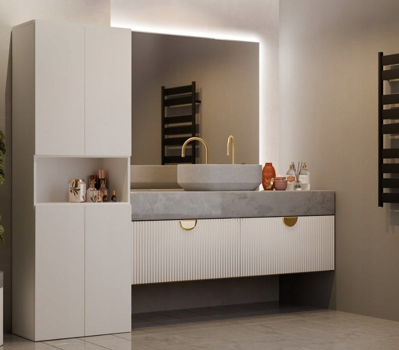 BATHROOM CABINET NEL DK 1K BASKET CASMERE COLOUR