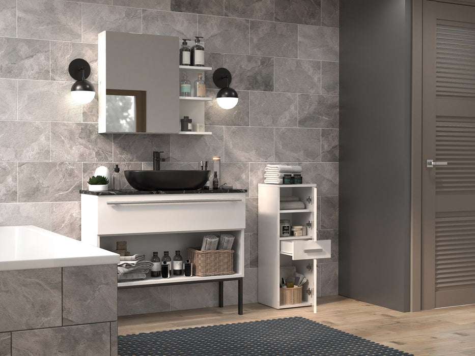 Topeshop NEL V DDS BIEL POŁ bathroom storage cabinet White
