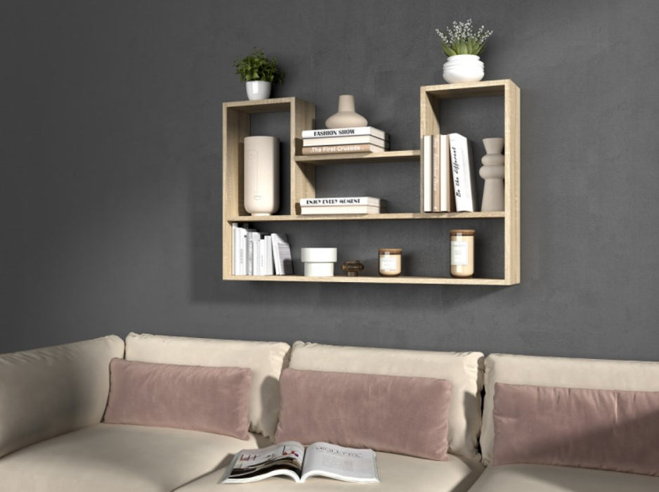 BILBAO 4P hanging bookcase 100x16x60 cm sonoma