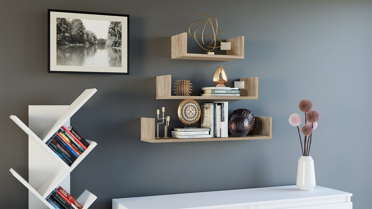 Topeshop MOBI 3P SONOMA shelve Floating shelf Wall mounted Particle board Oak