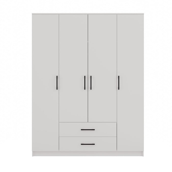 Topeshop ROMANA 160 BIEL KPLB bedroom wardrobe/closet 11 shelves 4 door(s) White