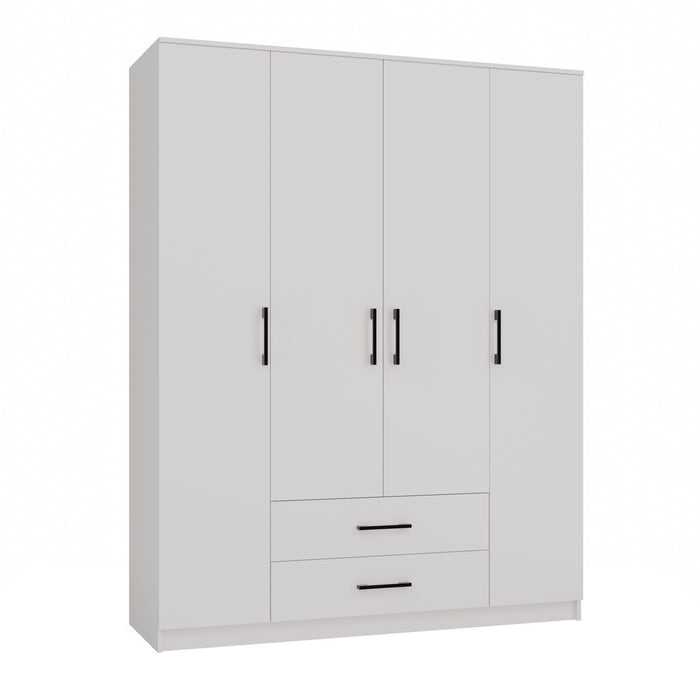 Topeshop ROMANA 160 BIEL KPLB bedroom wardrobe/closet 11 shelves 4 door(s) White