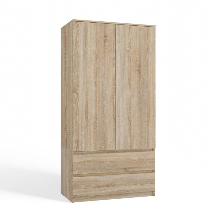 Topeshop SZAFA MALWA SON bedroom wardrobe/closet 5 shelves 2 door(s) Oak