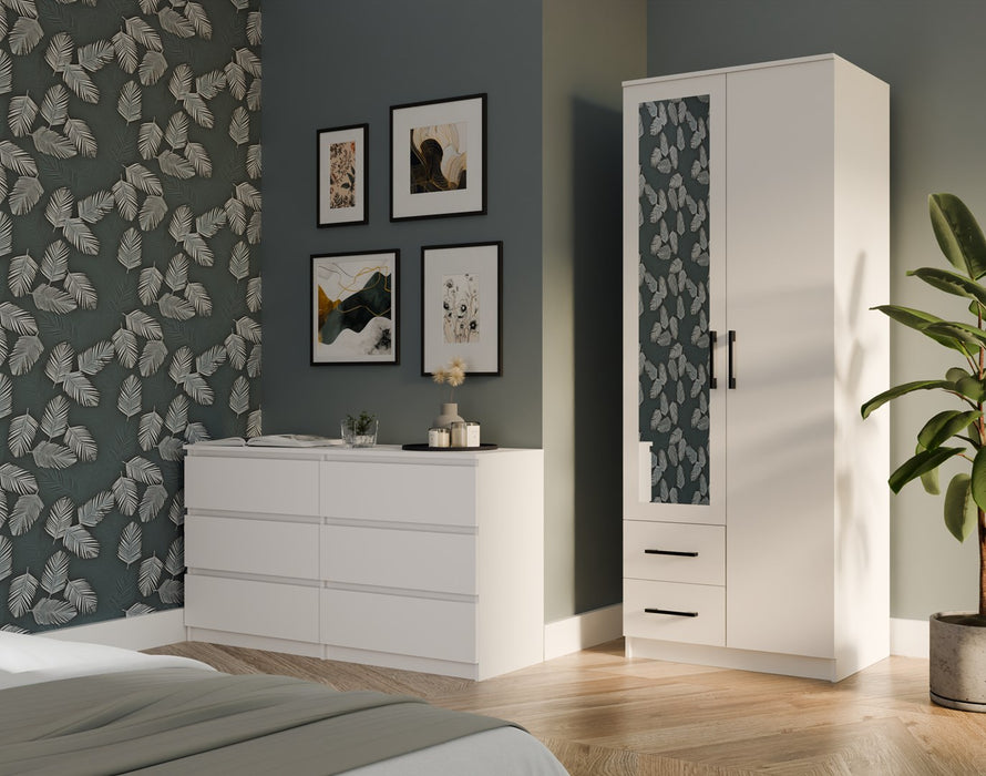Topeshop ROMANA 80 BIEL L bedroom wardrobe/closet 5 shelves 2 door(s) White