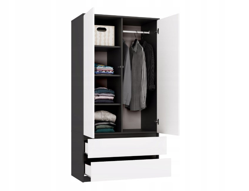 MALWA SS-90 wardrobe, anthracite/white