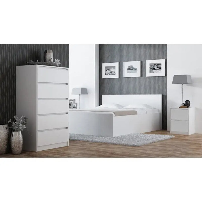 Topeshop K2 BIEL nightstand/bedside table 2 drawer(s) White - Bedside tables made of furniture boardSZN-PME<<<Bedside