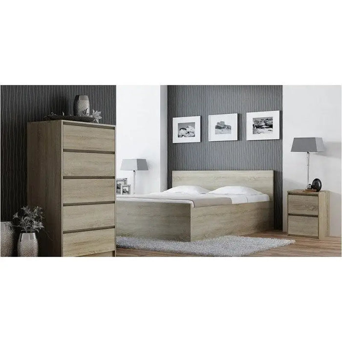 Topeshop K2 SONOMA nightstand/bedside table 2 drawer(s) Oak - Bedside tables made of furniture boardSZN-PME<<<Bedside