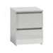 Topeshop M2 BIEL POŁYSK FRONT nightstand/bedside table 2 drawer(s) White - Bedside tables made of furniture