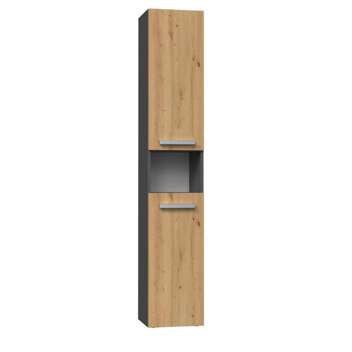 Topeshop NEL I ANT/ART bathroom storage cabinet Graphite Oak - Standing bathroom cabinetsMLA-SZS<<<Bathroom