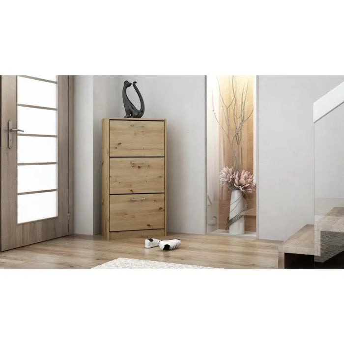 Topeshop PAULA ARTISAN shoe organizer Closed Oak - Shoe cabinetsMEP-SNB<<<Hall furnitureMEP<<<ActionPL