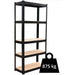 Topeshop REGAŁ P9030 CZARNY garden tool storage rack Freestanding Galvanized steel MDF - Metal