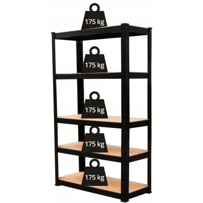 Topeshop REGAŁ P9030 CZARNY garden tool storage rack Freestanding Galvanized steel MDF - Metal