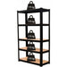 Topeshop REGAŁ P9030 CZARNY garden tool storage rack Freestanding Galvanized steel MDF - Metal