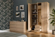 Topeshop ROMANA 120 SON L bedroom wardrobe/closet 6 shelves 3 door(s) Oak - Openable