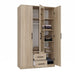 Topeshop ROMANA 120 SON L bedroom wardrobe/closet 6 shelves 3 door(s) Oak - Openable