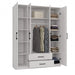 Topeshop ROMANA 160 BIEL bedroom wardrobe/closet 11 shelves 4 door(s) White - Openable