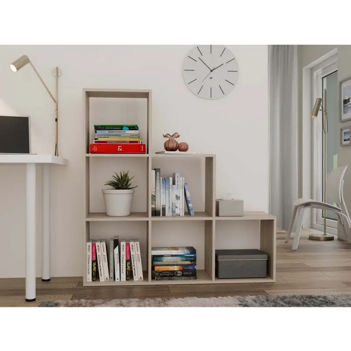 Topeshop STEP SONOMA 3X3 living room bookcase - Wooden shelvesRGA-DRE<<<ShelvesRGA<<<ActionPL