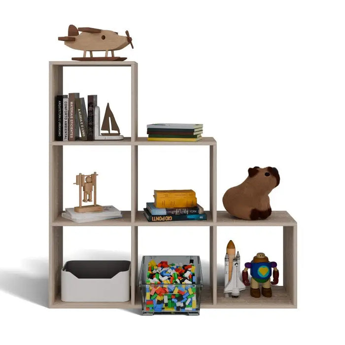 Topeshop STEP SONOMA 3X3 living room bookcase - Wooden shelvesRGA-DRE<<<ShelvesRGA<<<ActionPL