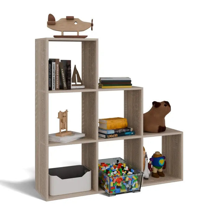 Topeshop STEP SONOMA 3X3 living room bookcase - Wooden shelvesRGA-DRE<<<ShelvesRGA<<<ActionPL
