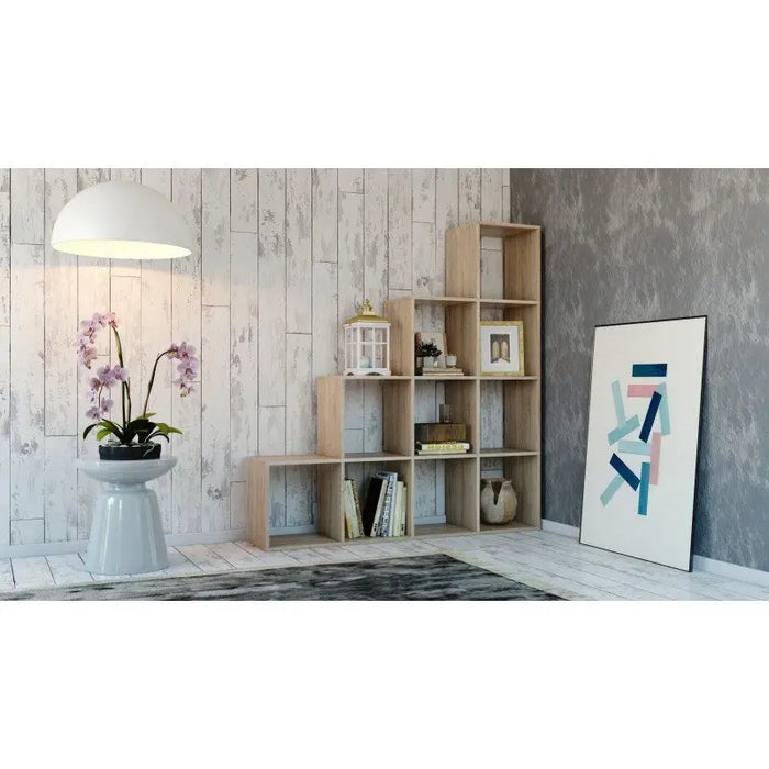 Topeshop STEP SONOMA 4X4 living room bookcase - Wooden shelvesRGA-DRE<<<ShelvesRGA<<<ActionPL