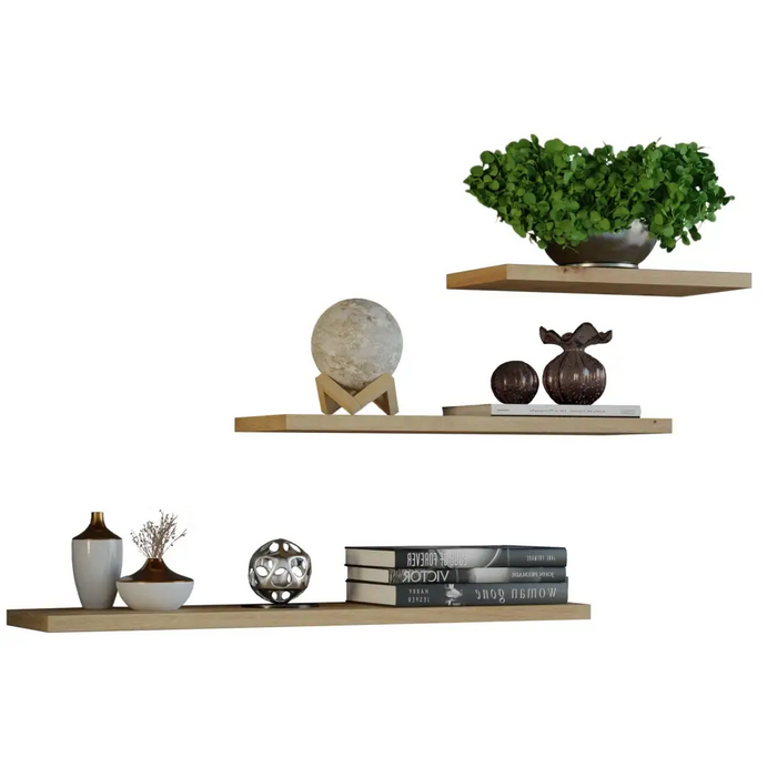 Topeshop TOBI 3P ARTISAN shelve Floating shelf Wall mounted Particle board Oak Wood - Furniture wooden