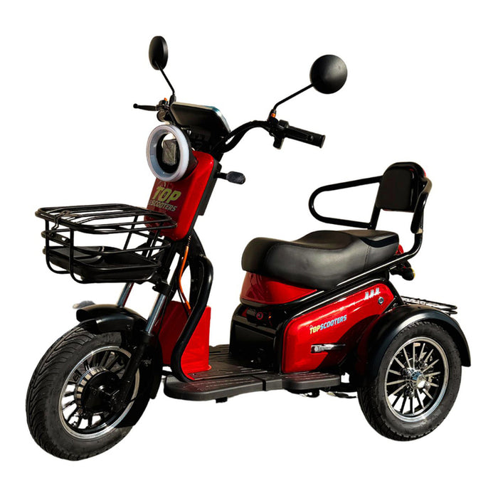 ELECTRIC TRICYCLE TOPSCOOTERS PUDDING RED