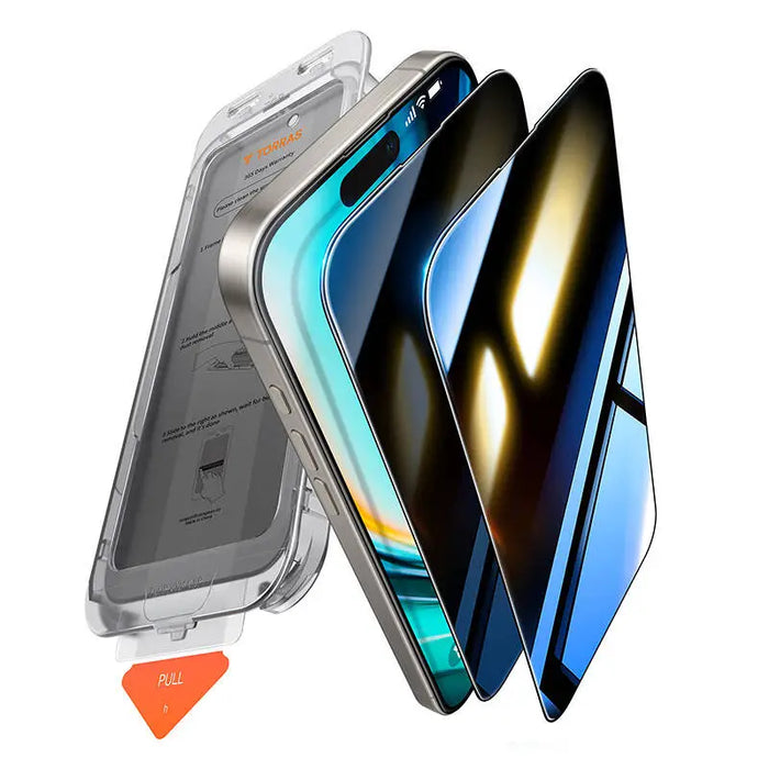 Torras Install Master Privacy Glass for iPhone 16 Pro - For smartphones<<<Tempered glass and screen protectors<<<GSM