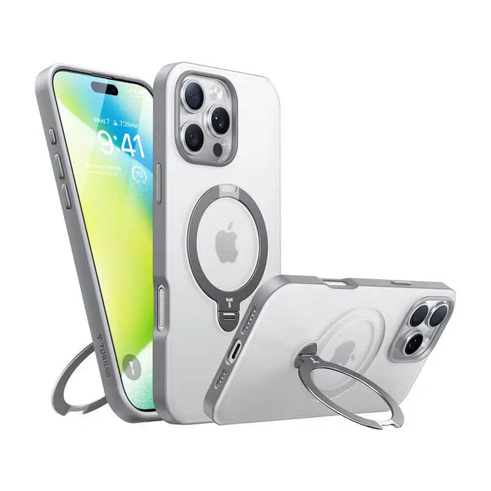 Torras Ostand Spin Case for iPhone 16 Pro (Gray) - Protective cases for smartphones<<<Cases<<<GSM