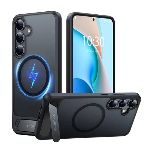 Torras Pstand Series phone case for Samsung S25 (black) - Protective cases for smartphones<<<Cases<<<GSM