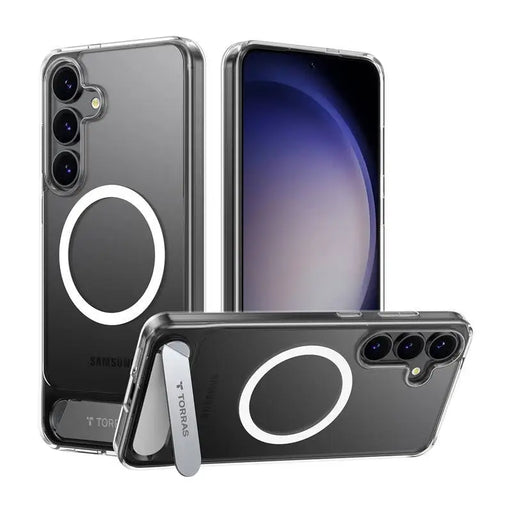 Torras Pstand Series phone case for Samsung S25+ (transparent) - Protective cases for smartphones<<<Cases<<<GSM