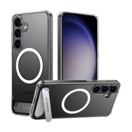 Torras Pstand Series phone case for Samsung S25 (transparent) - Protective cases for smartphones<<<Cases<<<GSM