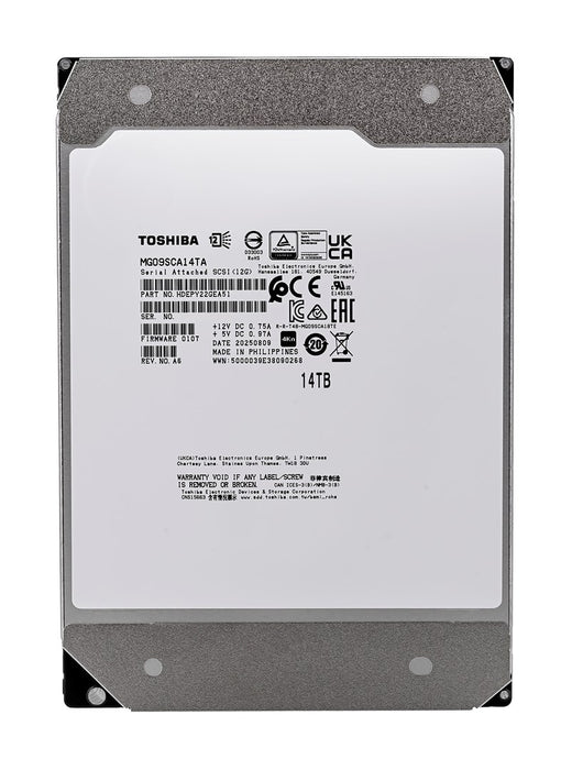 Toshiba MG09 internal hard drive 14 TB 7200 RPM 3.5" SAS