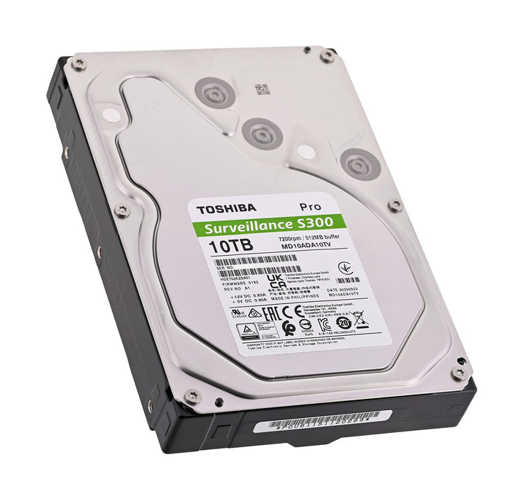 Toshiba S300 Pro Surveillance internal hard drive 10 TB 7200 RPM 512 MB 3.5" Serial ATA III