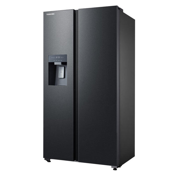 Toshiba GR-RS755WI-PMJ(05) Side-by-Side Refrigerator, 568 l, E, No Frost, Black stainless steel