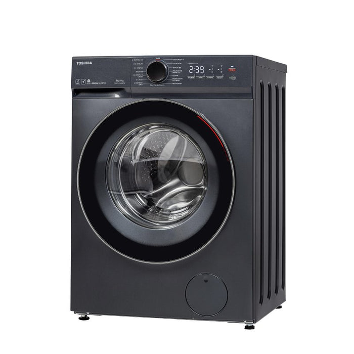 Washer dryer Toshiba TWD-T21BU90UWBK(MG) , 1400 rpm, 6 kg, 8.00 kg, E , Inox