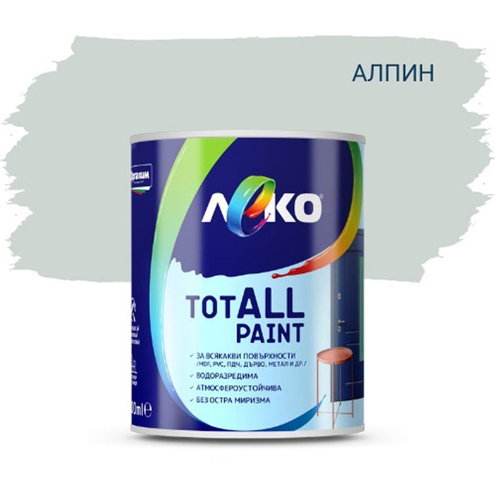 TOTAL PAINT ALPINE 0.600 L LEKO - Алкидни и водоразтворими<<<Бои за метал и дърво<<<Бои и