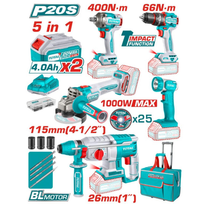 K-T ACUM. TOOLS 5В1 20V TOTAL
