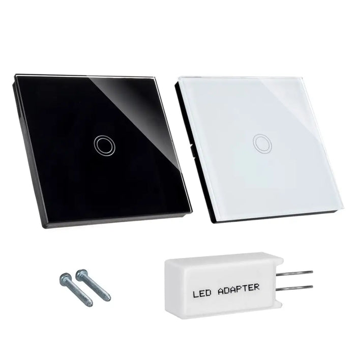 Touch Changeover Switch Light Switch Cross Switch Wall Switch Stair Switch with Color Change LED Backlight Recessed