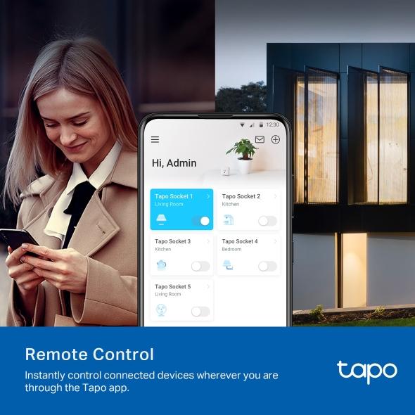 TP LINK TAPO P100 Smart Socket 10A, 2300W, 2.4Ghz, Schedule Setting, Timer
