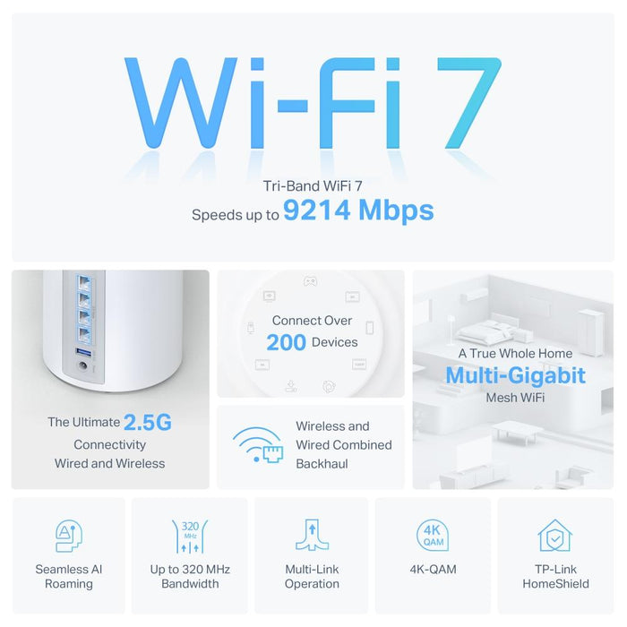 Mesh system TP-Link Deco BE65 Wi-Fi 7 BE9300 - 2 pcs