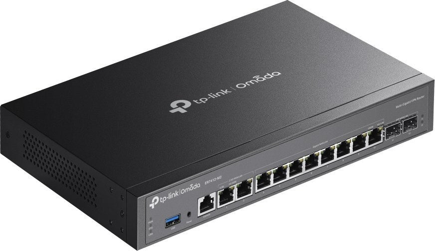 Router TP-Link ER7412-M2 Black USB RJ45 Ethernet LAN USB x 1