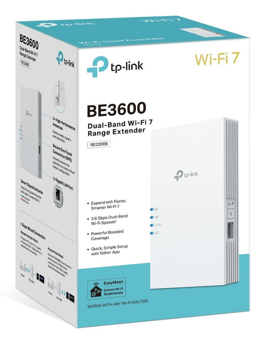 TP-Link RE220BE network extender Network repeater White 1000 Mbit/s