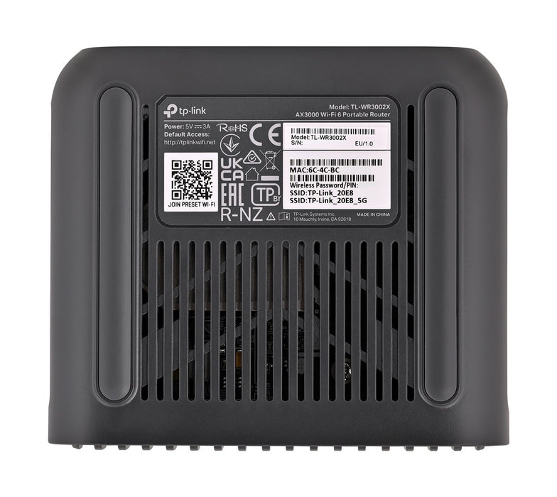 TP-Link TL-WR3002X wireless router Gigabit Ethernet Dual-band (2.4 GHz / 5 GHz) Black