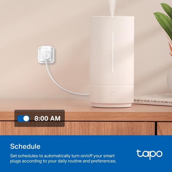 TP LINK TAPO P100 Smart Socket 10A, 2300W, 2.4Ghz, Schedule Setting, Timer