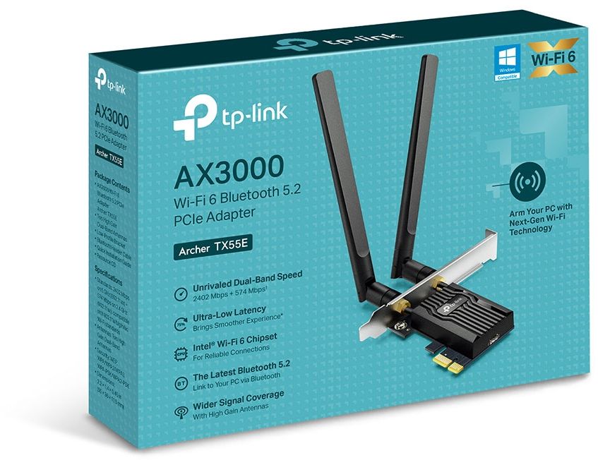 TP-Link ARCHER TX55E network card WLAN / Bluetooth 2402 Mbit/s