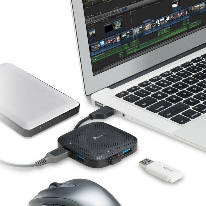 TP-Link UH400 USB 3.2 Gen 1 (3.1 Gen 1) Type-A 5000 Mbit/s Black