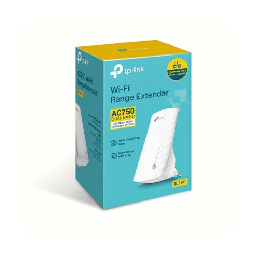 TP-LINK Wireless Range Extender Dual Band RE190 AC750 White EU
