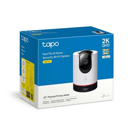 TP-Link Camera Tapo C225 Wi-Fi Indoor Pan/Tilt Security 2K QHD, AI, Night Vision, White EU