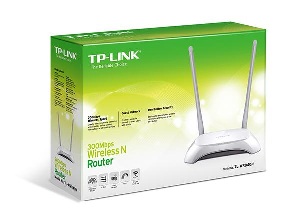Wireless router TP-LINK TL-WR840N, 2.4 GHz, 300Mbps, 10/100